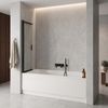 Sliding bathtub screen REA Dario Black 80