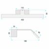 Bad LED-Wandleuchte SWE010-1W 43cm BLACK