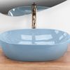 Countertop washbasin Rea LISA L.BLUE SHINY