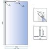 Shower screen Rea Aero N 120 Transparent