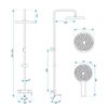 Shower Set Rea Arcos brush nickle