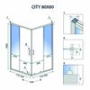 Cabina doccia Rea City 80x80 CopperBrush