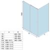zuhanykabin Rea Primo Slide 110x80 Chrome