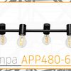 Lampa Sufitowa Metalowa Industrial APP480-6CP Czarna