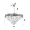 Lampe suspendue Cristal G061-CP 80CM GOLD