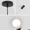 Lampa Sufitowa Metalowa Industrial Szklana APP755-6CP Czarna