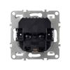 Single grounded socket + 2x USB-A OSTE JNH003-G White