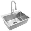 Stainless steel sink Liam BRUSH NICKEL