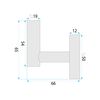 Bathroom hanger 6606 Modern Brush Gold