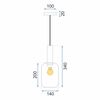 Lampa Sufitowa Wisząca Szklana APP458-1CP Pomarańczowa