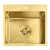 Стоманена мивка с комплект аксесоари 3 бр. REA Leo 40 Brush Gold