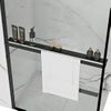 Towel rail shelf EVO BLACK for shower walls