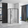 Shower enclosure Rea SOLAR BLACK MAT 100x80
