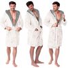 Bathrobe men Jordan Ecru Grey L