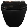 Vas WC suspendabil Rea Carlo Mini Rimless Slim negru Mat Marble