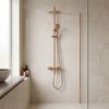 Thermostatic shower system Rea Lungo Diamond Copper Brush