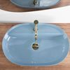 Countertop Basin REA Aura 61 L.Blue Shiny