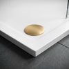 Dušo irklavimo baseinas Rea Belmond White 90x90 Brush Gold