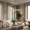 ВИСЯЩА ТАВАННА ЛАМПА SWE069-CP 80cm BRUSH GOLD