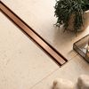 Linear drainage REA Neox Slim pro Brushed Copper 70