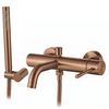 Grifo de bañera Rea Lungo Diamond Brush Copper