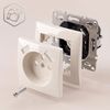 Single grounded socket + 2x USB-A OSTE JNH003-G Beige