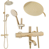 Thermostatic shower set Lungo Gold