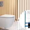 Tlačidlo H k podomietkovému WC systému - chróm