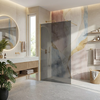 Душова стінка Rea Flexi Grey / Brush Gold 130