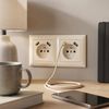 Double socket frame OSTE JNH014-2F Beige