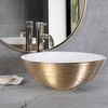 Countertop basin REA STELLA Gold Brush / White