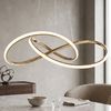 Ring moderní LED závěsné stropní svítidlo + dálkové ovládání APP394-CP Gold