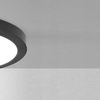 Surface-mounted Panel LED Round Black 18W
