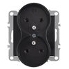 Double grounded socket OSTE JNH002-G Beige