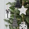 CHRISTMAS TREE SET 12 PCS WOODEN CHRISTMAS TREES