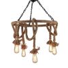 STROPNÍ LAMPA ZÁVĚSNÝ LUSTR BOHO STRING 5 E27 APP677-5CP