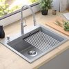 Granite sink KURT 110 WORKSTATION Grey Metallic