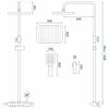 Shower set with thermostatic mixer REA ROB Black
