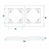 Double socket frame OSTE JNH014-2F White