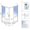 Shower Enclosure Rea City 80x100 Nickel Brush