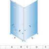 Tuš Kabina Rea Atlas 120x80 Chrome