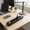 Prelungitor multipriză 5 prize + 2x USB-A + USB-C REA JNH022-5A Black
