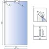 Shower screen Rea Aero N 70 Transparent