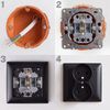 Double grounded socket OSTE JNH002-G Black