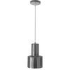 Moderní kovová závěsná stropní lampa stříbrná chrom