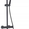 Thermostatic shower set Lungo Black