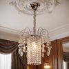 Křišťálová závěsná lampa SWE089-CP 30cm CHROME