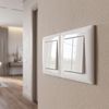 Double socket frame OSTE JNH014-2F White