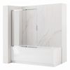 Sliding bathtub screen REA Dario Chrome 80