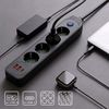 Prelungitor Multipriză 4 prize + 2x USB-A + USB-C JNH025-4B Black